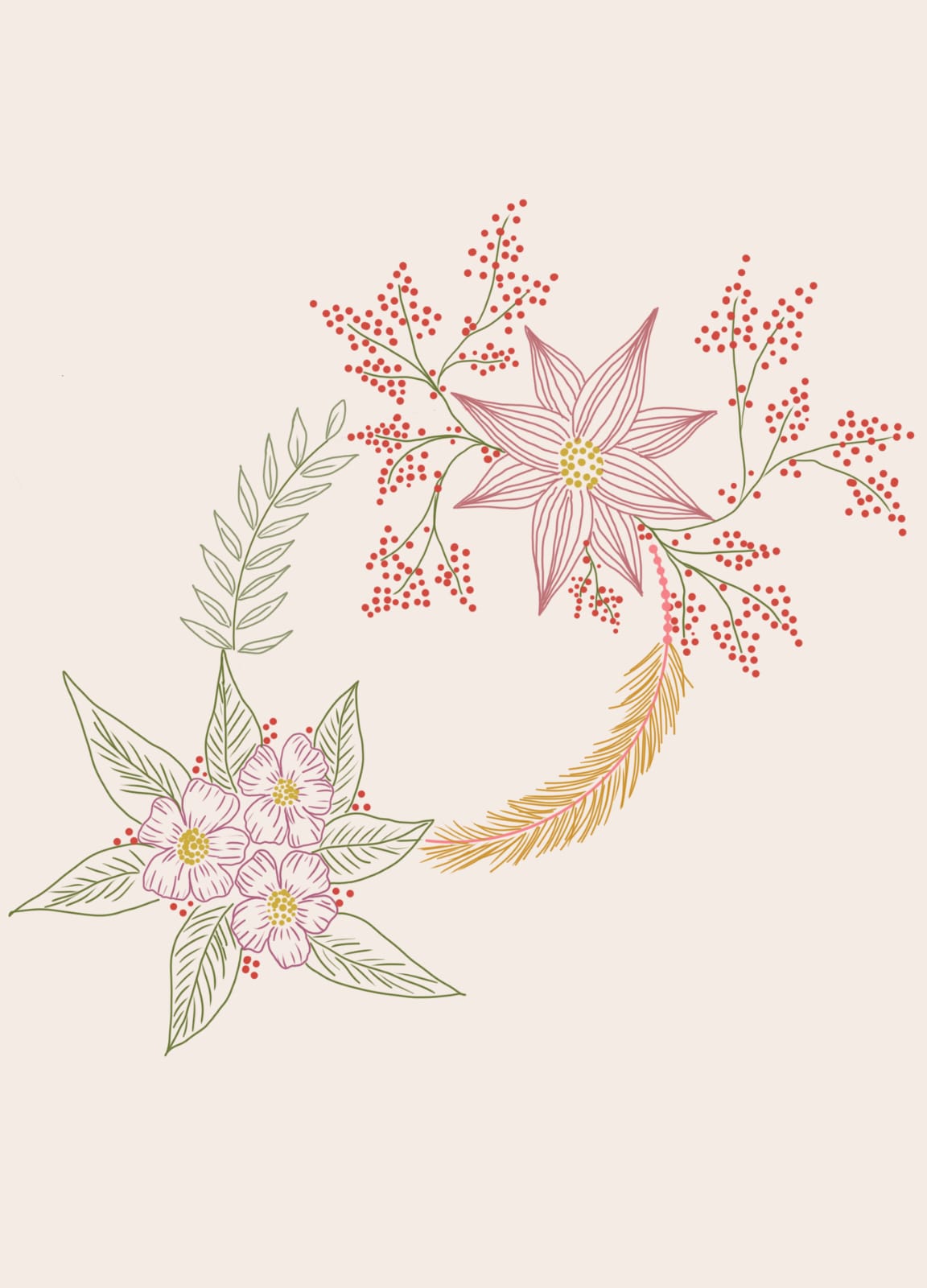 Botanical 5, a botanical greeting card by Boka in design