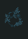 Botanical Moon, a moon & stars greeting card by Boka in design