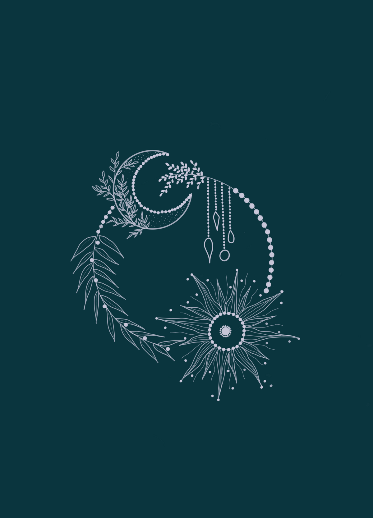 Festive Moon, a moon & stars greeting card by Boka in design