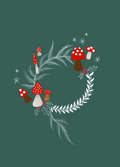 Festive Mushroom, a new season greeting card by Boka in design