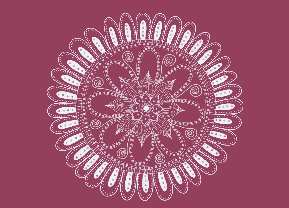 Mandala Flower, a mandala greeting card by Boka in design