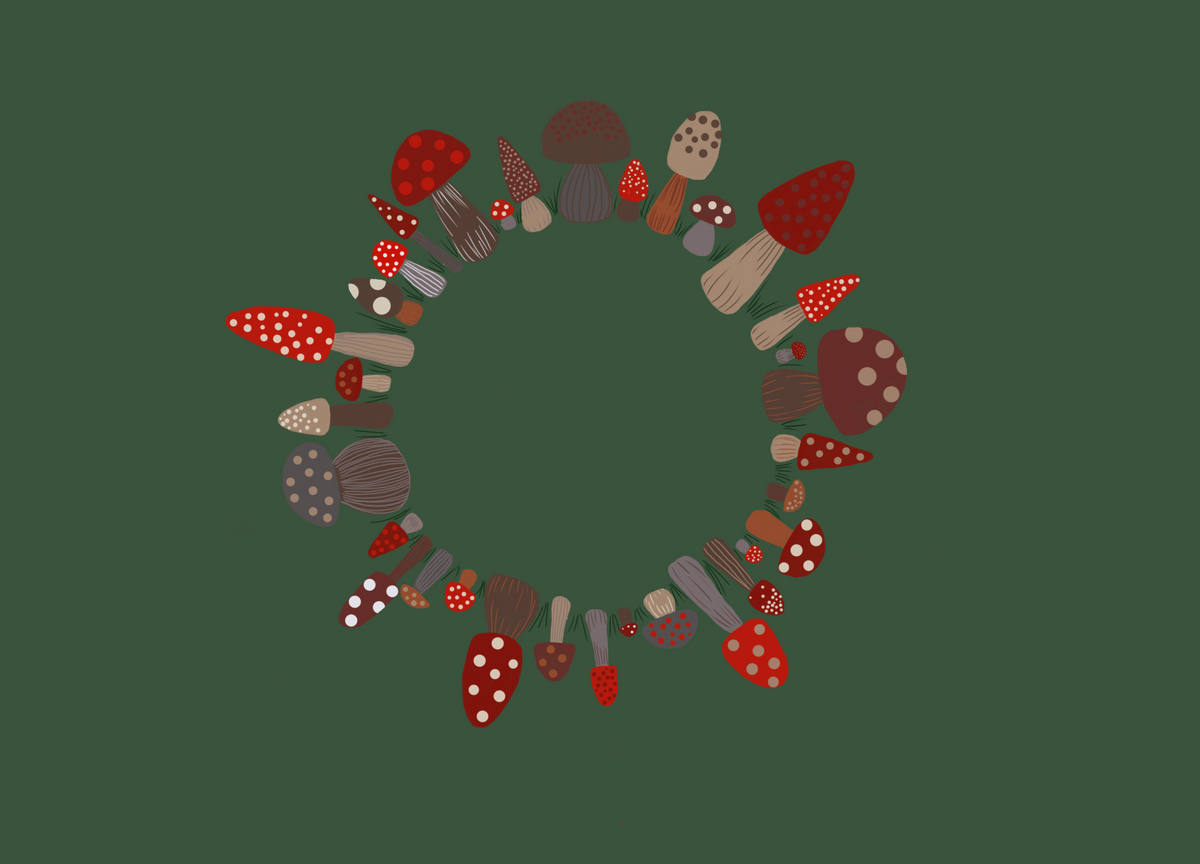 Mushroom, a new season greeting card by Boka in design