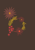 Retro Botanical 1, a new season greeting card by Boka in design