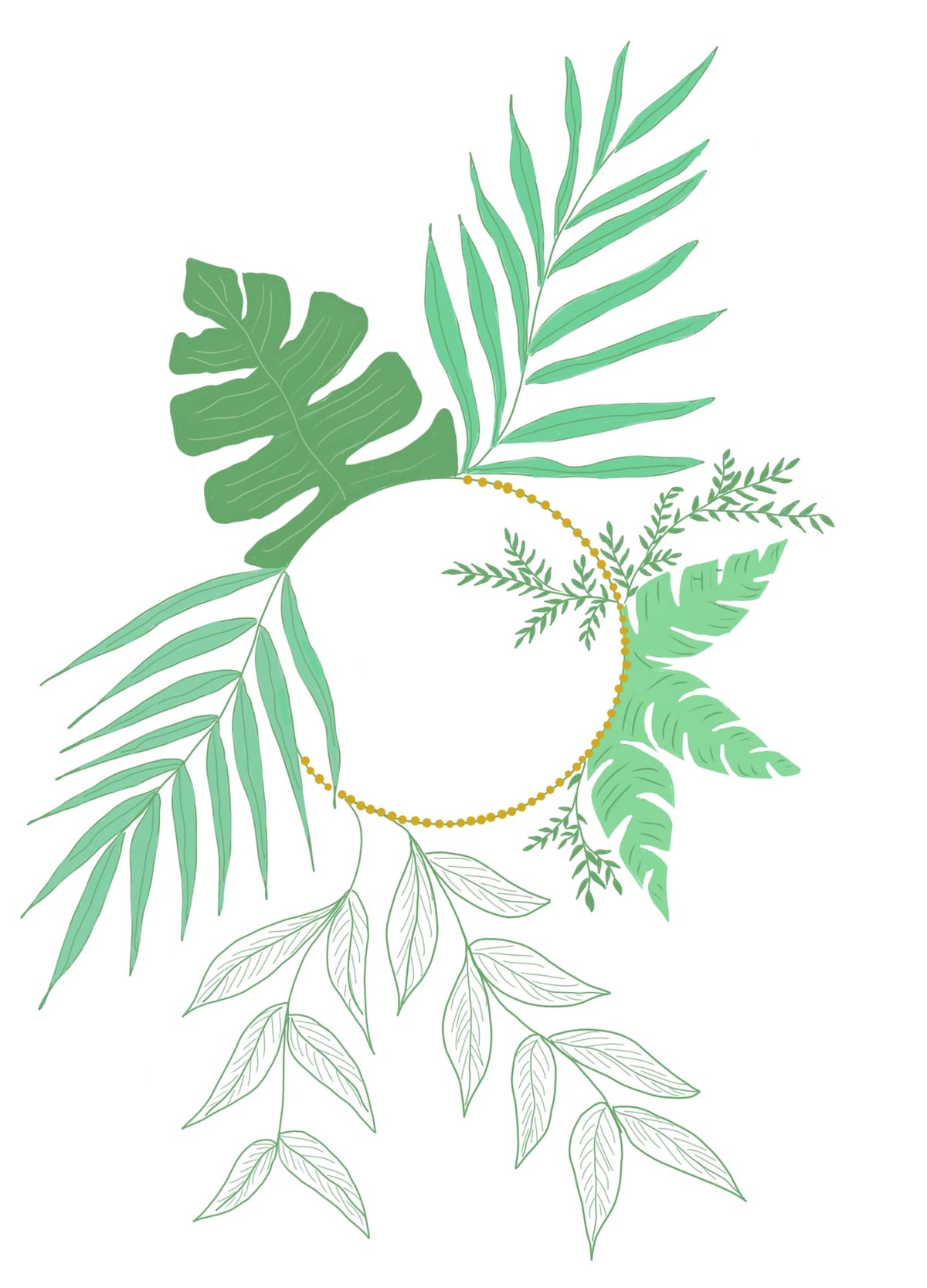Tropical 1, a botanical greeting card by Boka in design