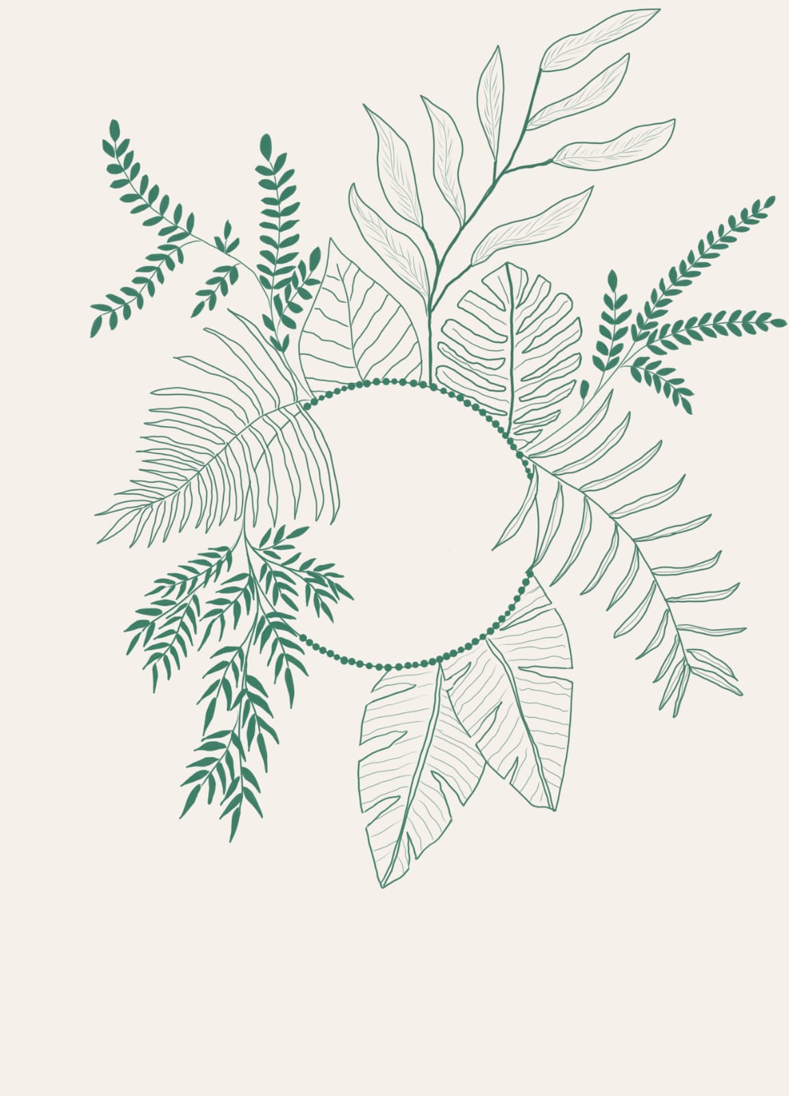 Tropical 2, a botanical greeting card by Boka in design