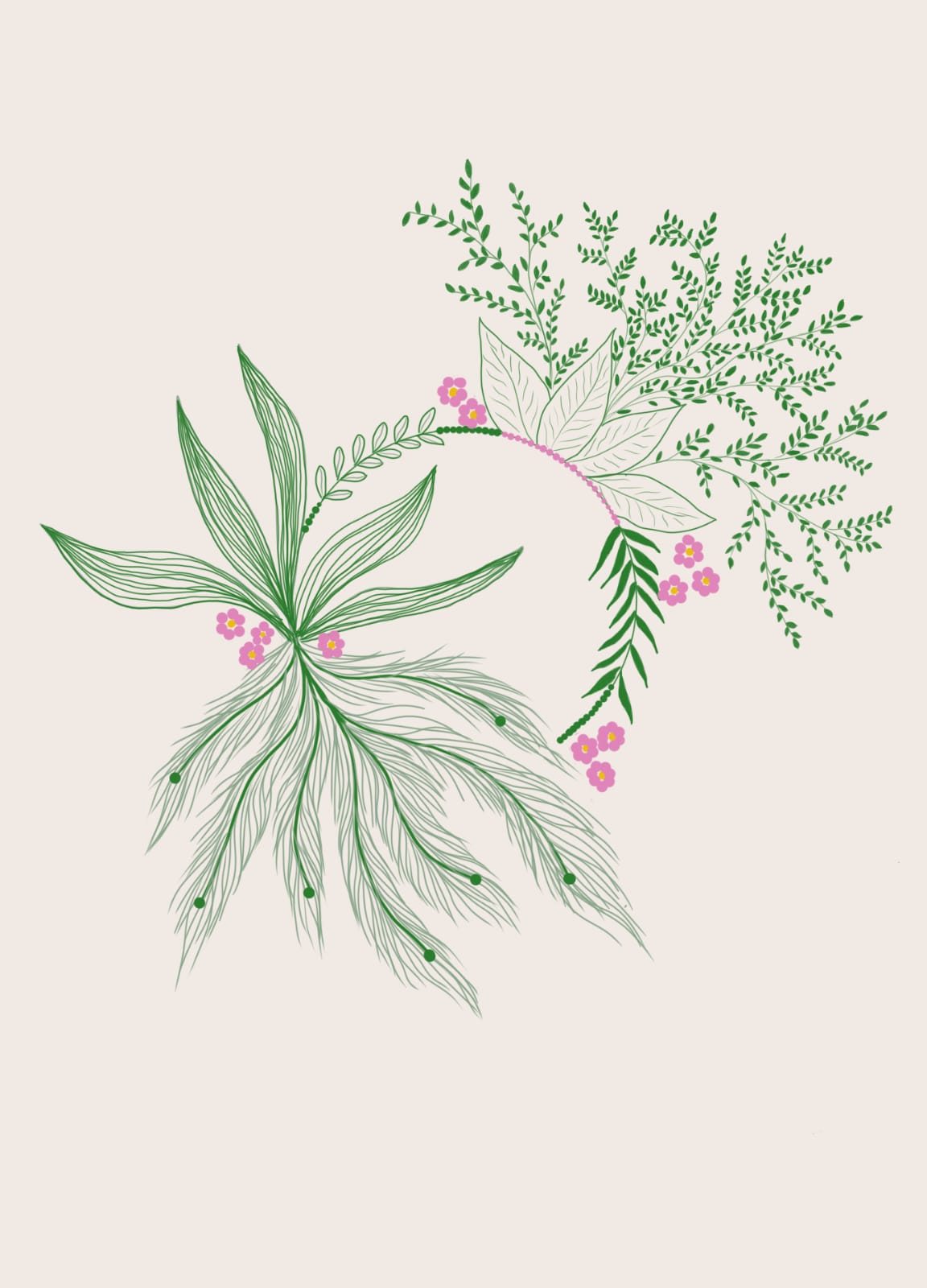 Tropical 3, a botanical greeting card by Boka in design